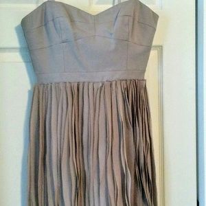 Nwt-BCBG maxazria tan dress- 8 w/attachable straos